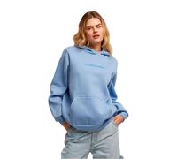 Kapuzensweatshirt MISS TEE "Miss Tee Just Another EMB Fluffy Hoody", Damen, Gr. L, powderblau, 100% Baumwolle, unifarben, Sweatshirts (13659547-L) powderblau