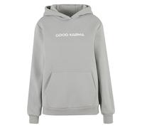 Miss Tee Kapuzensweatshirt Karma Butterfly Fluffy Hoody – Damen L – lightasphalt – 70% Baumwolle