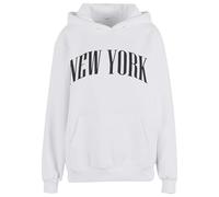 Miss Tee Kapuzenpullover Miss Tee New York Ladies Fluffy Hoody weiß, M, 70%Baumw./30%Polyester