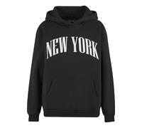 Kapuzensweatshirt MISS TEE "Miss Tee New York Ladies Fluffy Hoody", Damen, Gr. XL, schwarz, 70% Baumwolle, 30% Polyester, bedruckt, Sweatshirts (56401653-XL) schwarz