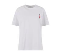 Miss Tee Damen T-Shirt Queen Card Emb MST281 White-XL