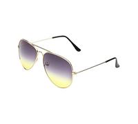 MissFox Damen Sonnenbrille Pilotenbrille Police Herren Sunglasses Sonne Brille Grau Gelb