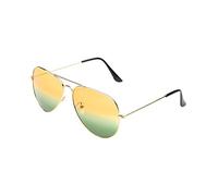 MissFox Damen Sonnenbrille Pilotenbrille Police Herren Sunglasses Sonne Brille Orange Grün