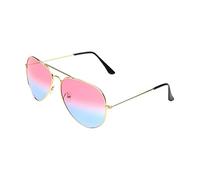 MissFox Damen Sonnenbrille Pilotenbrille Police Herren Sunglasses Sonne Brille Rot Blau