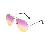 MissFox Damen Sonnenbrille Pilotenbrille Police Herren Sunglasses Sonne Brille Violett orange