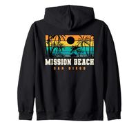Mission Beach San Diego im Retrodesign Mission Beach CA Kapuzenjacke