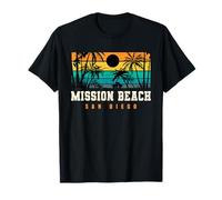 Mission Beach San Diego im Retrodesign Mission Beach CA T-Shirt