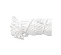 Mississhop 100 m Baumwollkordel Seile Kordel aus Baumwolle mit Polyacryl Kern Weiß Ø 5 mm
