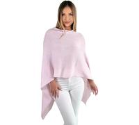 Mississhop 221 Poncho aus Mischgewebe für Damen Cape Überwurf One Size Hellrosa