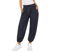Mississhop 270 Damen leichte Hose Sommerhose Haremshose Ballonhose Dunkelblau