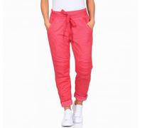 Mississhop 325 Damen Hose Freizeithose Stoffhose Elegante Haremshose im Birker Look Rot