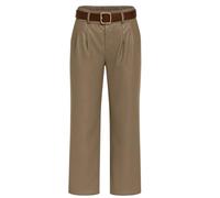 Mississhop 403 Damen Hose aus Kunstleder mit Gürtel Taupe