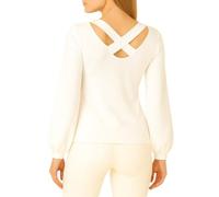 Mississhop Amel Damen Bluse Tunika Longshirt Top Shirt Pullover Creme L 38 40