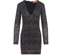 Missoni - Zigzag Sequined Dress With Deep V-Neckline - Größe 40 - schwarz