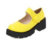 MISSUIT Damen Plateau Mary Jane Schuhe Gothic Chunky Blockabsatz