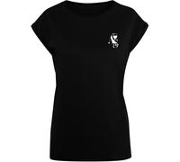 Mister Tee Damen A S Club Ladies Extended Shoulder Tee MST238 Black-3XL