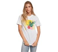 Mister Tee Damen T-Shirt Ladies Planet Art Tee, White, S, MT1148