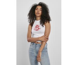 Mister Tee Damen Tanktop Ladies Dragon Turtleneck Short Top White-5XL