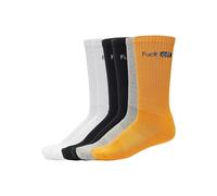 Mister Tee F**k Off Socks 6-Pack black/white/grey/neonorange 43-46