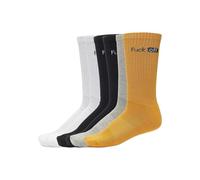 Mister Tee Fuck Off Socken EU 43-46 Black / White / Grey / Orange fluo