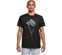 Mister Tee Herren-T-Shirt MT3769 Faith Meets Strength – Schwarz – Größe L