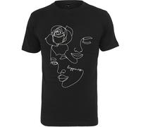 Mister Tee Female Shirt Ladies One Line Rose Tee Black-XS