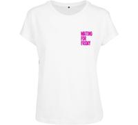 Mister Tee Female Shirt Ladies Waiting For Friday Box Tee White/Pink-XXL
