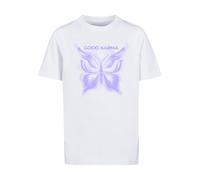 Mister Tee Jungen T-Shirt MTK291 Good Karma Butterfly Weiß Größe 146/152