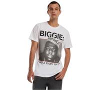 Mister Tee Herren Kurzarm-T-Shirt Biggie Crown Weiß Größe S