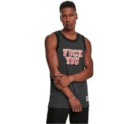 Mister Tee Herren F**kyou Basketball Top Tanktop, blk/Wht, S