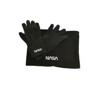 Mister Tee Herren Handschuhe NASA Fleece Set schwarz Einheitsgröße
