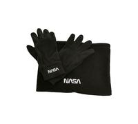 Mister Tee Schal Handschuhe NASA Fleece Set Black
