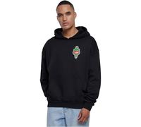 Kapuzensweatshirt "Upscale by Mister Tee Herren Santa Monica Heavy Oversize Hoody", Herren, Gr. XXL, schwarz, 100% Baumwolle, UPSCALE BY MISTER TEE, bedruckt, ohne Ausschnitt, Sweatshirts (41255040-XX