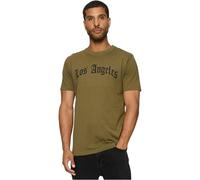 Mister Tee Herren Los Angeles Wording Tee Olive, L
