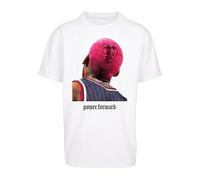 Kurzarmshirt "Upscale by Mister Tee Herren Power Forward Oversize Tee", Damen, Gr. XS, weiß, 100% Baumwolle, UPSCALE BY MISTER TEE, unifarben, normal, Rundhals, Shirts (19568047-XS) weiß