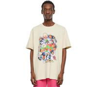 Mister Tee Herren T-Shirt MT3123 Space Jam Teamwork Oversize Kurzarm Sand M