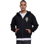 Mister Tee Upscale Santa Monica Heavy Oversize Zip Hoody in Gr. L in Schwarz