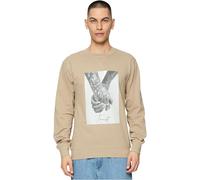 Mister Tee Herren Sweatshirt Trust 2.0 Crewneck Beige Größe XL