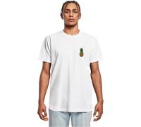 Mister Tee Herren-T-Shirt Enjoy Pineapple Tee 100% Baumwolle Weiß Größe L