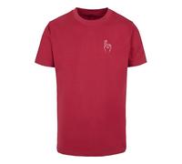 Mister Tee Herren T-Shirt Easy Sign Tee, Graphic T-Shirt für Männer, Print T-Shirt, Streetwear, Burgundy, XS