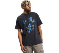 Mister Tee Herren T-Shirt Le Papillon Oversize Kurzarm Blau Gr. M