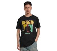 Mister Tee Herren T-Shirt 'Notorious Big Finest' schwarz / lachs / goldgelb / weiß / hellgrün, Größe M, 6723753 Schwarz / Lachs / Goldgelb / Weiß / HellgrüN M