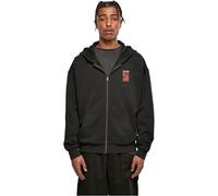 Mister Tee Herren Zip-Hoody Puffer Peace Heavy Oversize – 100% Baumwolle, bedruckt, M, schwarz