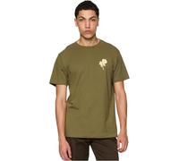 Mister Tee Herren T-Shirt Wasted Youth Tee, T-Shirt mit Front- und Rückenprint für Männer, Streetwear, Olive, L