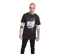 Mister Tee Herren T-shirt Waterpaint Skull, black, 5XL, MT620