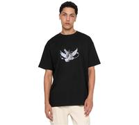 Mister Tee Herren T-Shirt Vive la Liberte Oversize Kurzarm Rundhals 100% Baumwolle Schwarz S