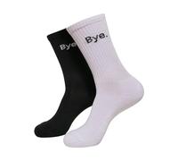 Mister Tee Unisex HI-Bye Socks Short 2-Pack Handyhülle, Black/White, 39-42
