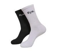 Mister Tee Unisex HI-Bye Socks Short 2-Pack Handyhülle, Black/White, 39-42