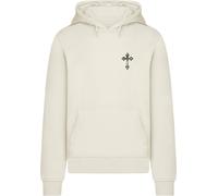 Kapuzensweatshirt MISTERTEE "MisterTee Holy Cross Hoody", Herren, Gr. L, sandweiß, 65% Baumwolle, 35% Polyester, bedruckt, Sweatshirts (40427520-L) sandweiß