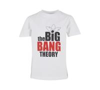 Kurzarmshirt MISTERTEE "MisterTee Herren Kids Big Bang Theory Logo Tee", Jungen, Gr. 122/128, weiß, 100% Baumwolle, unifarben, casual, normal, Rundhals, Kurzarm, Shirts (48922660-122) weiß